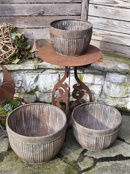 Metall Pflanzschale Nubia, Rostoptik