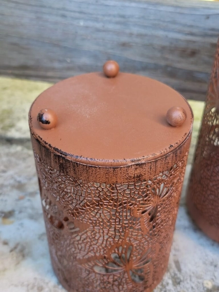 Edelrostoptik Windlichter Schmetterlinge, 3er Set