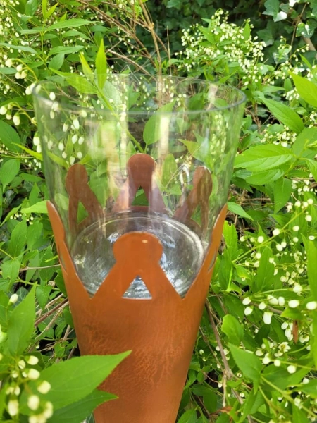 Edelrostoptik Windlicht Tüte, inkl. Glas