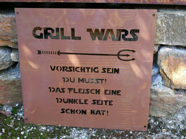 Edelrost Schild Grill Wars