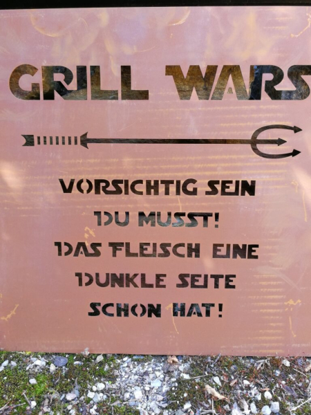 Edelrost Schild Grill Wars