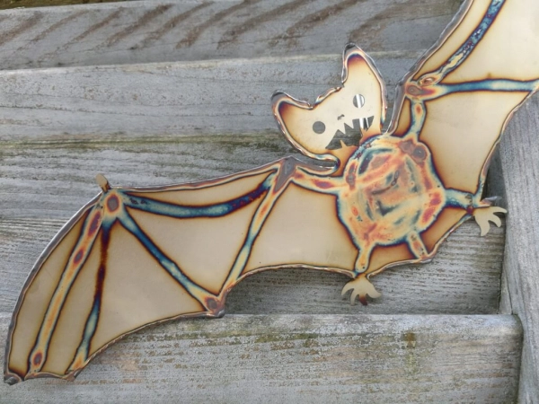 Edelstahl Fledermaus zum Hängen