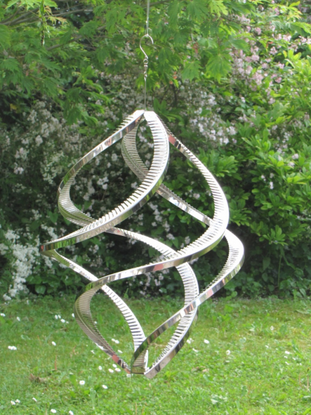 Edelstahl Windspiel Windspinner Quattro, 49 cm Angels Garden