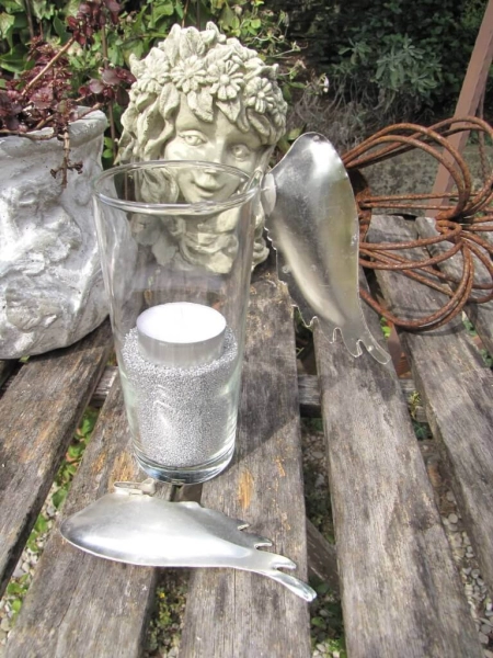 Shabby Chic Engelsflügel für Windlichter, 2 Größen
