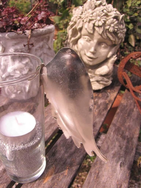 Shabby Chic Engelsflügel für Windlichter, 2 Größen