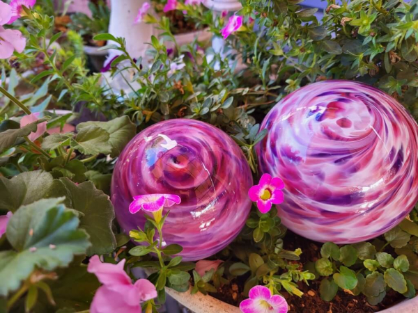 Ersatzglaskugel rosa, M8 Gewinde