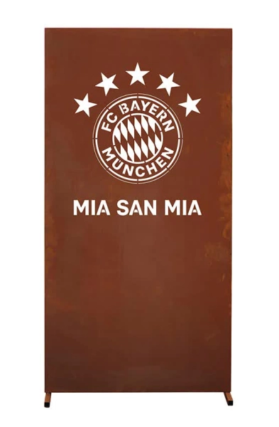 Edelrost Sichtschutzwand FC Bayern München Edelrost Sichtschutzwand FC Bayern München
