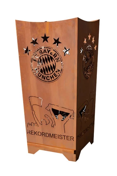 FC Bayern Edelrost Feuerkorb Rekordmeister