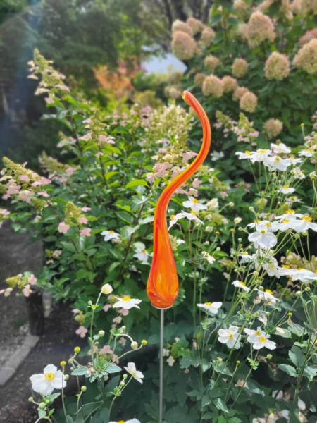 Glasflamme Red, zum Stecken