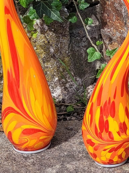 Glasflamme Red, zum Stecken