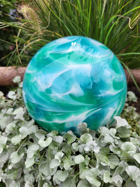 Glaskugel Jade, zum Stecken