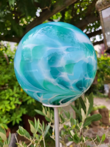Glaskugel Jade, zum Stecken