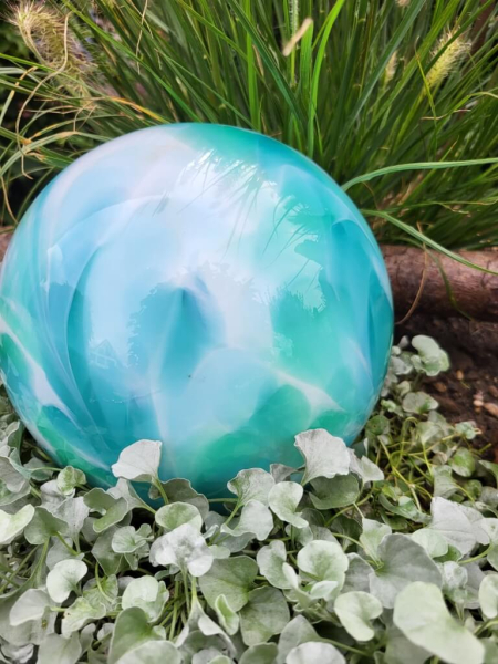 Glaskugel Jade, zum Stecken