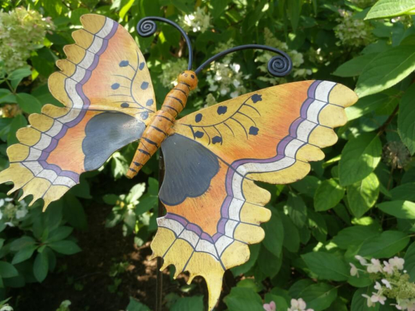 Edelrost Gartenstecker Schmetterling Yellow Cider