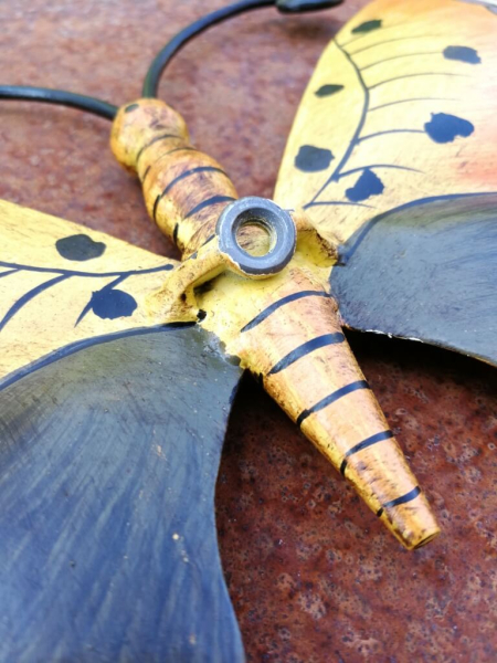 Edelrost Gartenstecker Schmetterling Yellow Cider