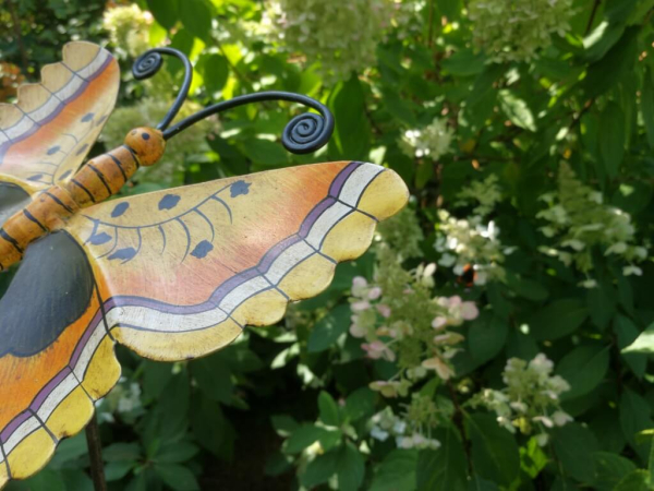 Edelrost Gartenstecker Schmetterling Yellow Cider