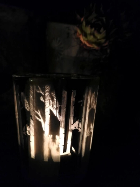 Glaswindlicht grau-silber