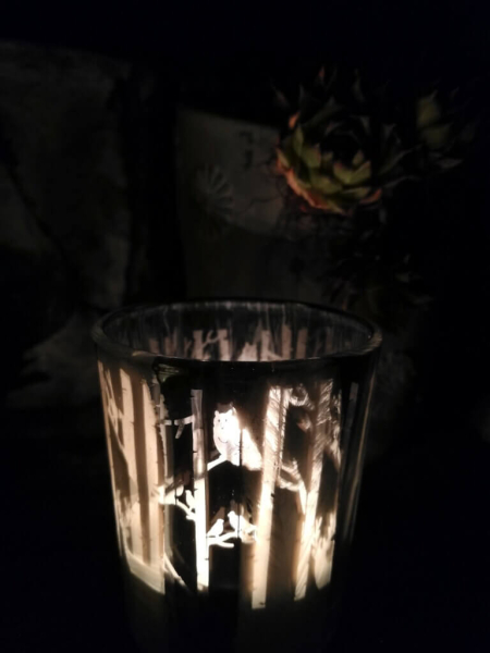 Glaswindlicht grau-silber