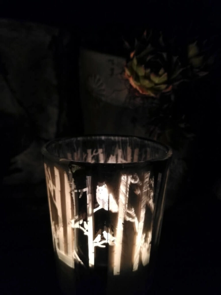 Glaswindlicht grau-silber
