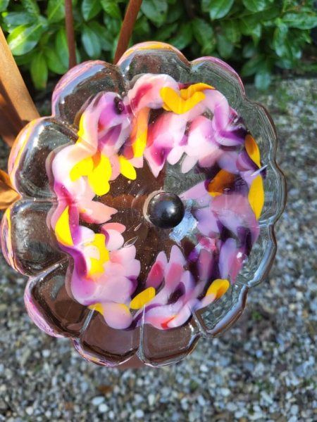 Edelrost Glasblume Farbentraum