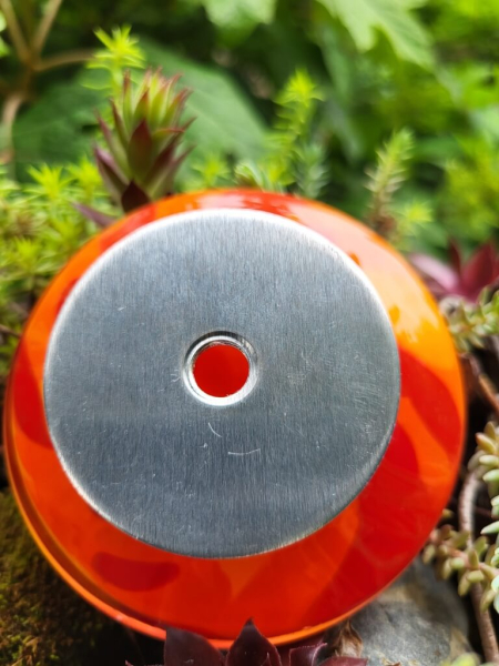 Edelrost Glasblume Ufo, red