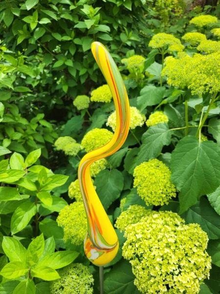 Glasflamme gelb, zum Stecken