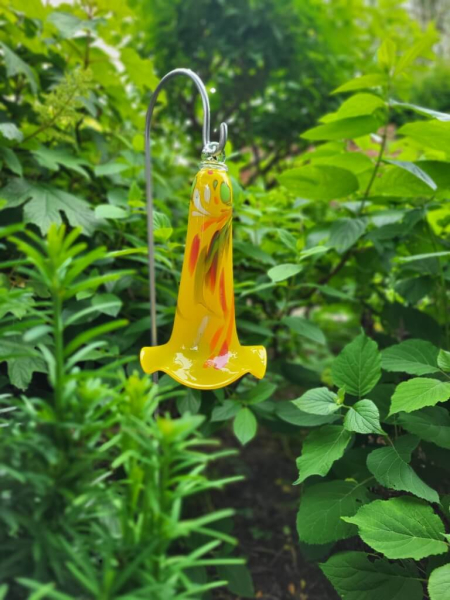 Glas Glockenblume Gelb, zum Stecken