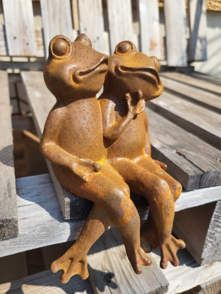 Gusseisen Kantenhocker Froschpaar