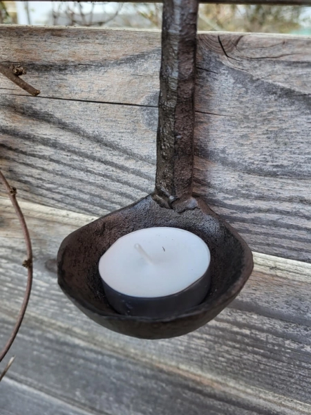 Gusseisen Schöpflöffel (Kerzenhalter) zum Einhängen