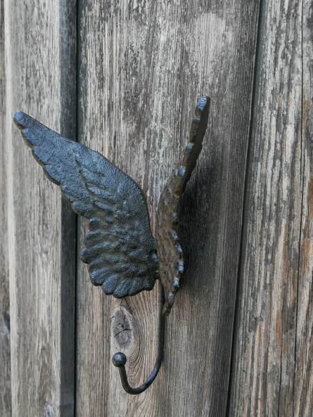 Wandhaken Engelsflügel aus Gusseisen