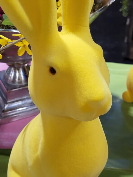 Dekohase Gelb, beflockt, groß