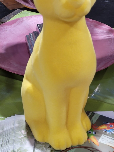 Dekohase Gelb, beflockt, groß