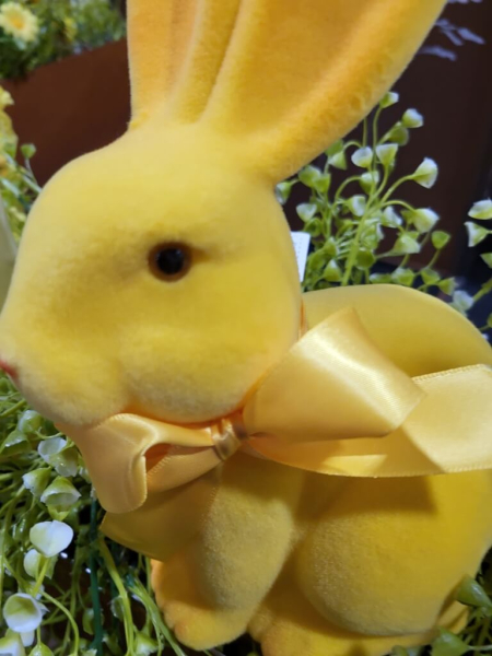 Dekohase Gelb, beflockt, klein