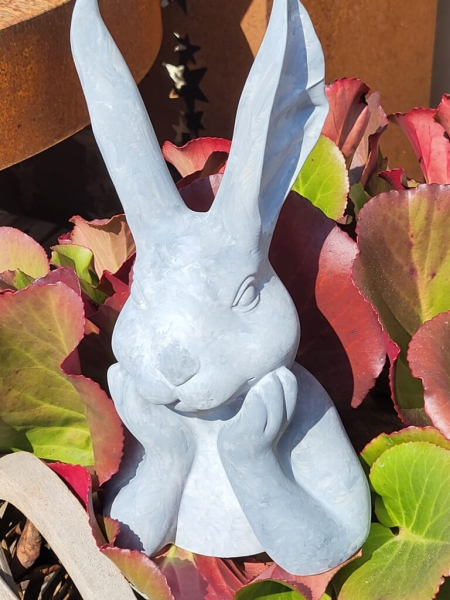 Kunststoff Hasenbüste Nicolai, Betonoptik