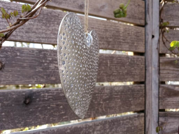 Edelrost Gartenschild Herz-Zuhause