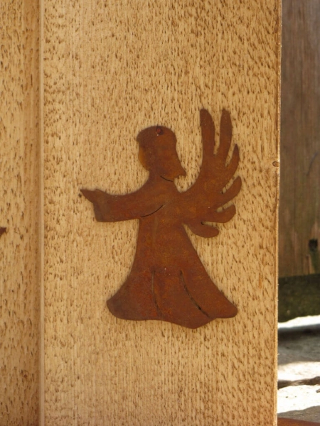 Kerze Johann aus Holz und Edelrost, 2 Größen