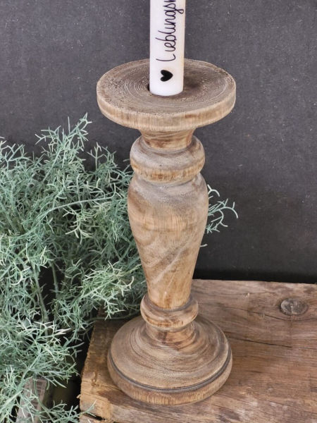 Holz-Kerzenständer Sandro, für Spitzkerze