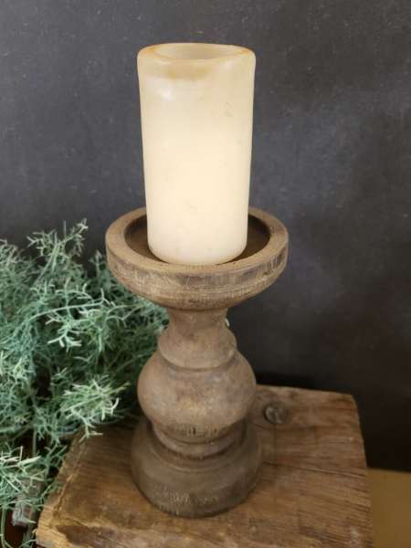 Holz-Kerzenständer Vincenzo, für Stumpenkerze