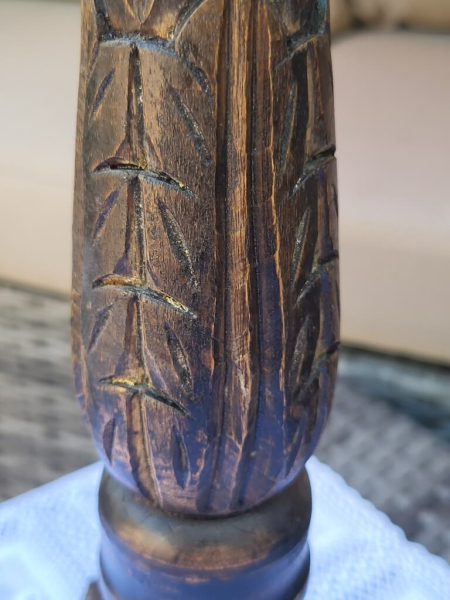 Holz Kerzenleuchter, schwarz-gold 44 cm