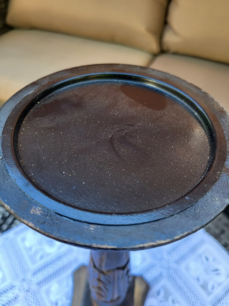 Holz Kerzenleuchter, schwarz-gold 44 cm