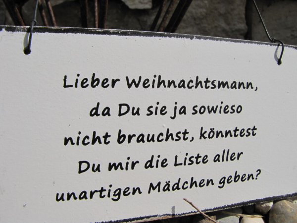 Shabby Chic Holzspruchschild Weihnachtsmann