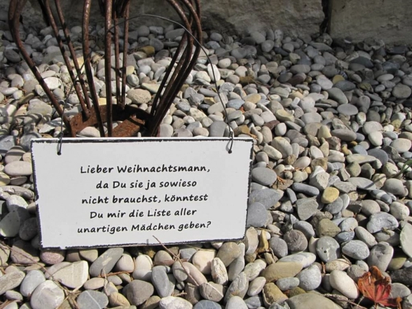Shabby Chic Holzspruchschild Weihnachtsmann