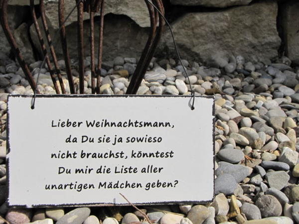 Shabby Chic Holzspruchschild Weihnachtsmann