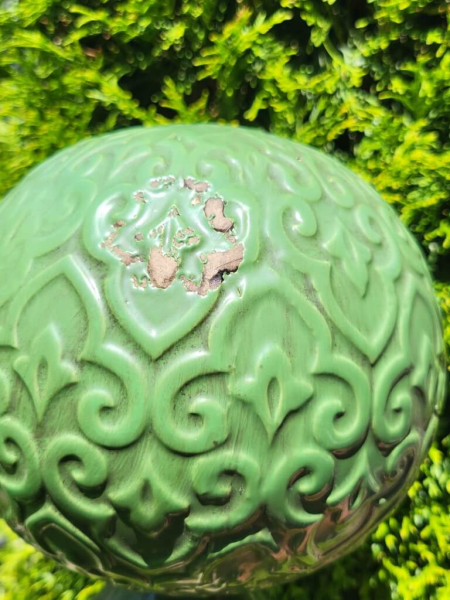 Keramik Gartenkugel grün, Biagio