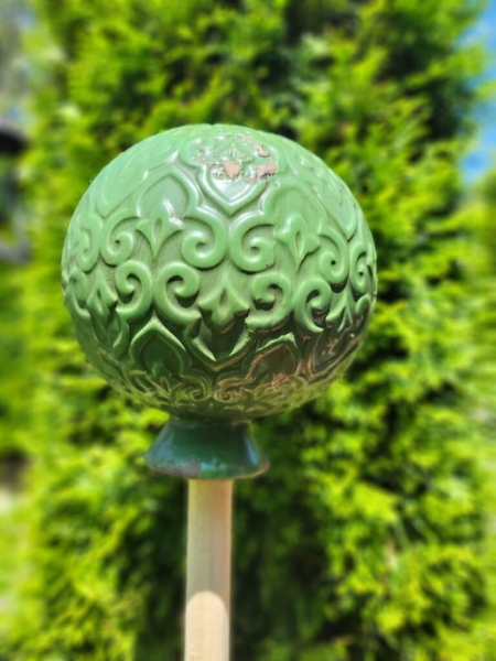 Keramik Gartenkugel grün, Biagio