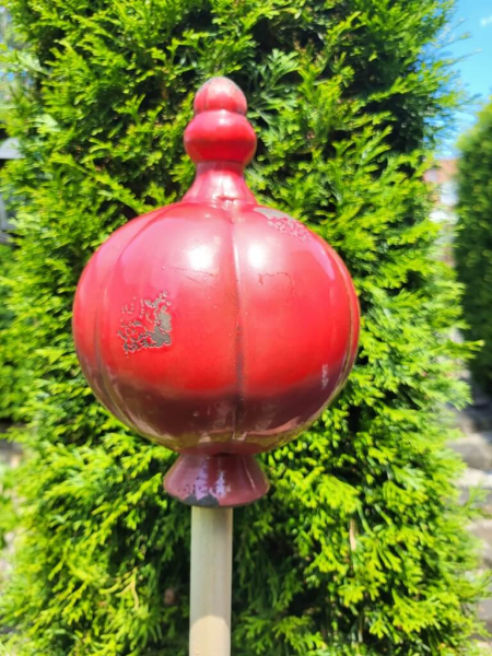 Keramik Gartenkugel rot, Naro