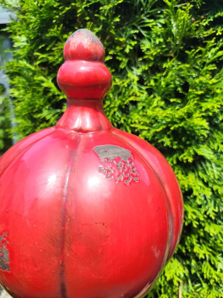 Keramik Gartenkugel rot, Naro