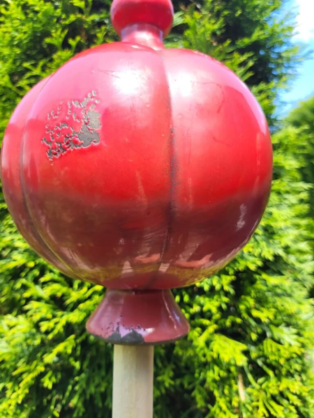 Keramik Gartenkugel rot, Naro