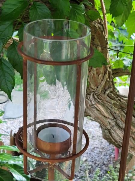 Kerzenhalter Teal zum Einhängen, groß