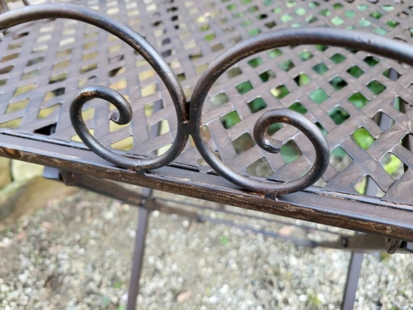 Klapptisch Terraseo aus Metall, dunkelbraun